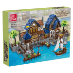 Modular Buildings Medieval Harbor JIESTAR 89152 Brick Set 2