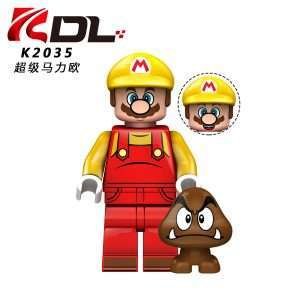 Cartoon Super Mario Builder Mario K2035 Minifigures