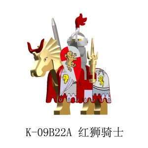Medieval Sword and Shield Knight With War Horse AX9851-K Minifigures