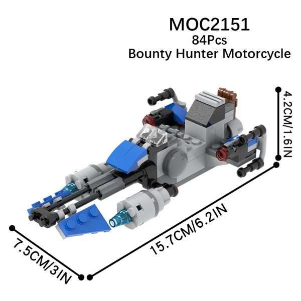 Star Wars Bounty Hunter Motorcycle MOC-2151 Brick Set