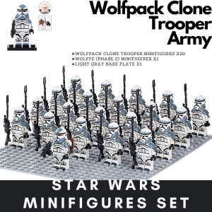 Wolfpack Clone Trooper Army SWS08 Minifigures Set