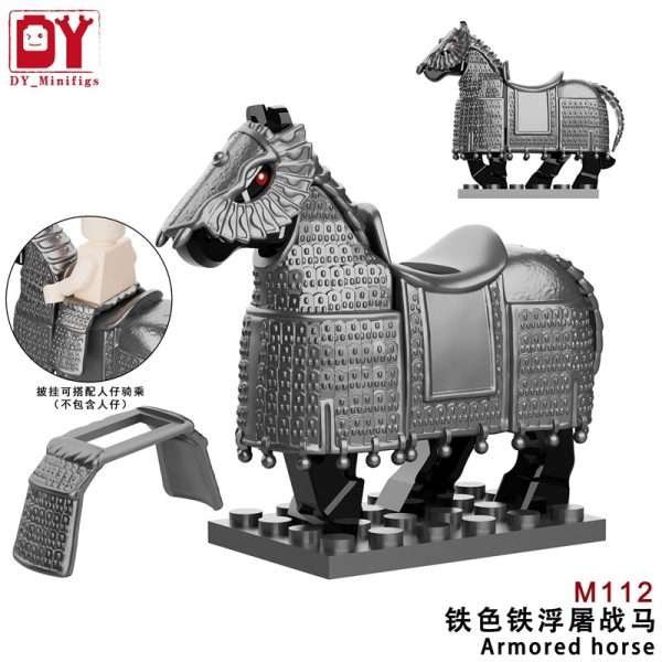 Medieval Tuefutu Aromed War Horse M112 Minifigures