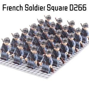 Army French Soldier Square D266 Minifigures Set