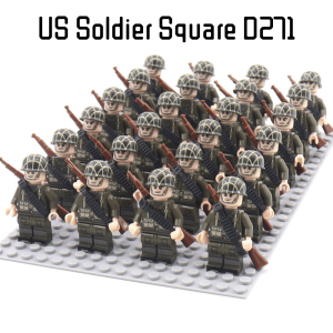 Army US Soldier Square D271 Minifigures Set