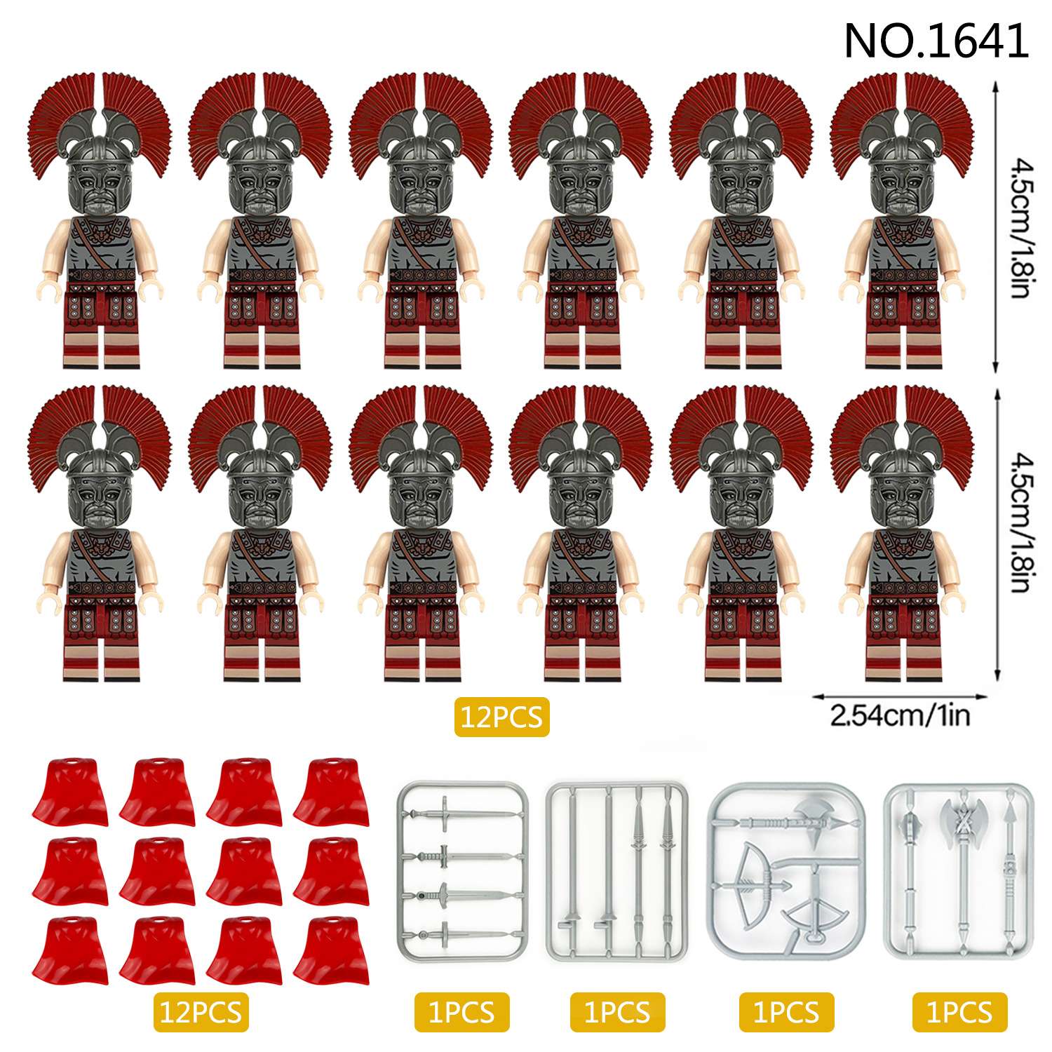 Set 60 Pezzi Guerra Medievale Cavalli Con Armatura - Mattoncini Da Costruzione Per Minifigure, ABS
