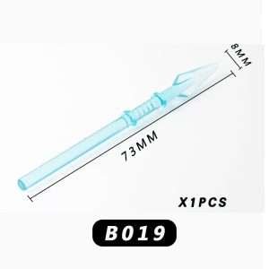 Medieval Blue Transparent Long Spear x10pcs B019 Weapon Accessories