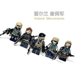 Army Modern Soldier Male Irish Mercenaries Minifigures Set