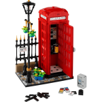 Ideas Red London Telephone Box Compatible 21347 Brick Set