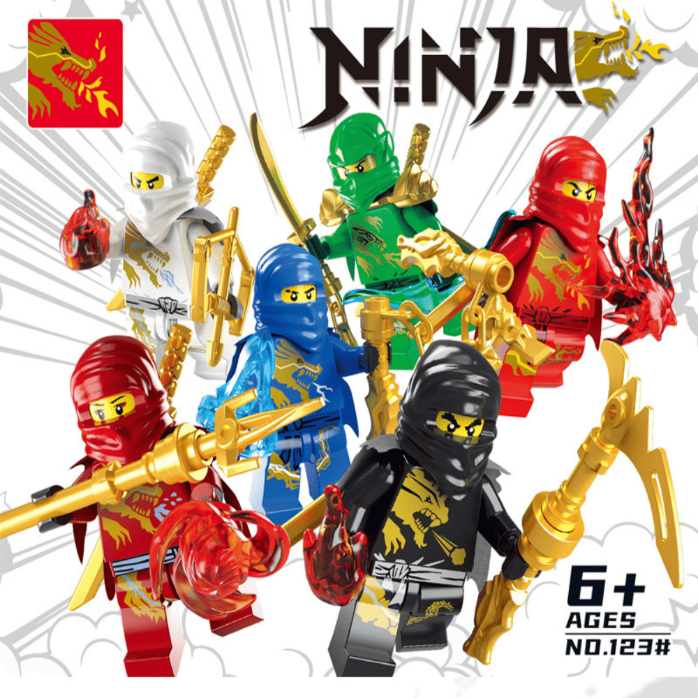 Ninjago Dragon Armor Main Character 6Pcs Minifigures Set