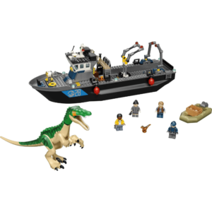 Jurassic World Baryonyx Dinosaur Boat Escape Compatible 76942 Brick Set
