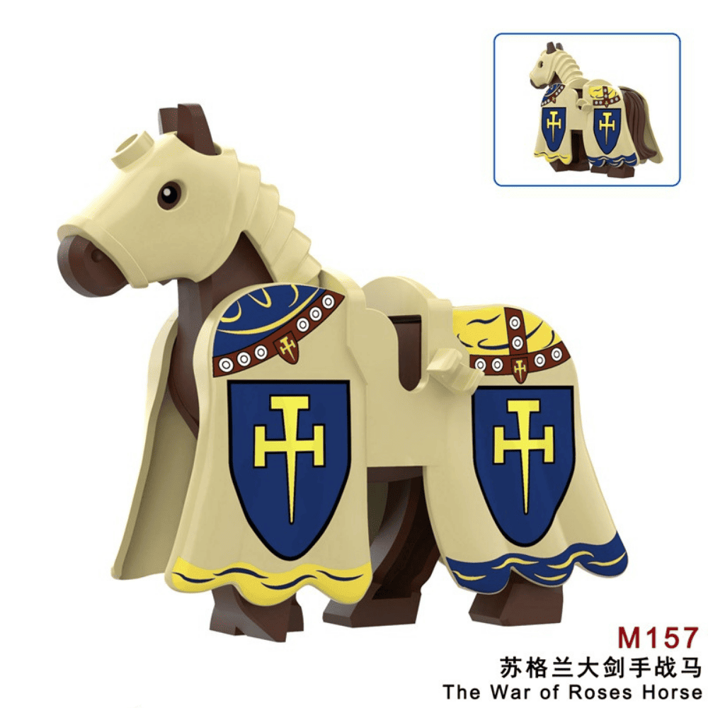 Medieval Rose War Horse FJM157 Minifigures
